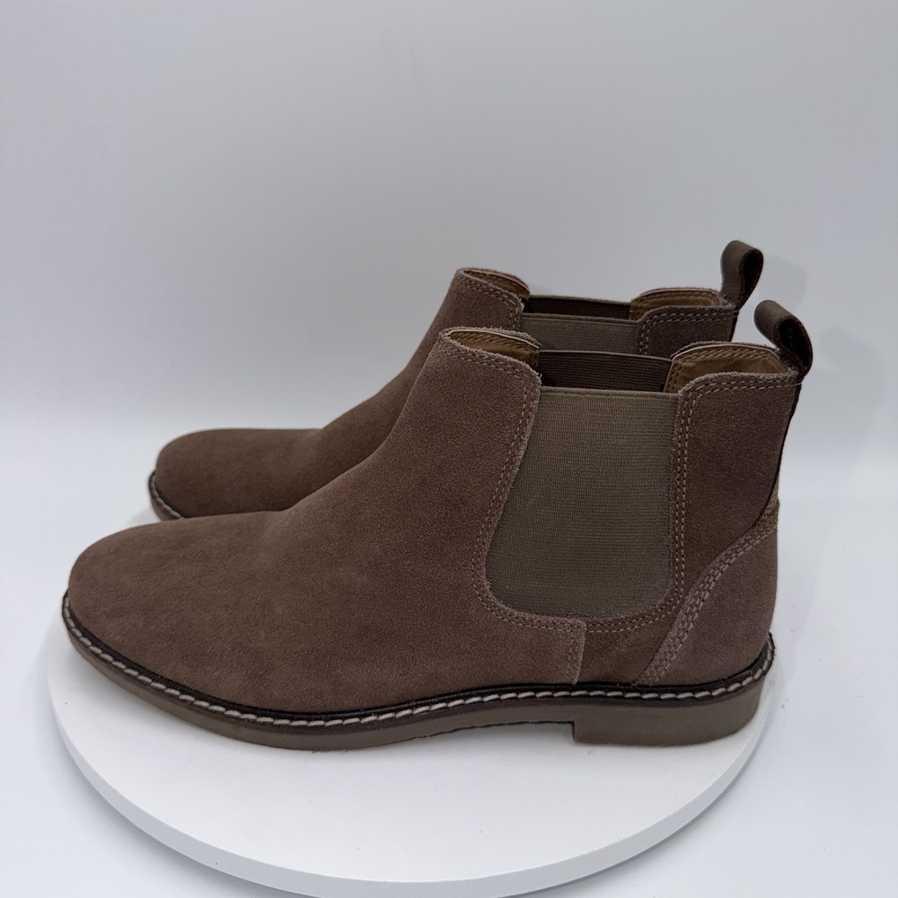 Steve Madden Mens Nevada Slip On Taupe Suede Chelsea Boots Size 8